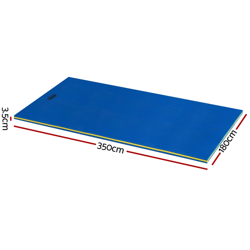 Weisshorn Floating Water Mat 3.5x1.8m Foam Pad Swimming Pool Platform Blue-Home & Garden > Pool & Accessories > Pool Toys & Inflatables-PEROZ Accessories