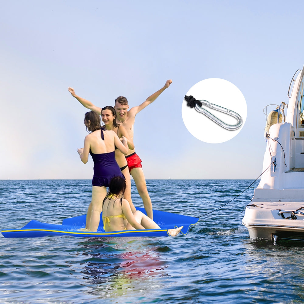 Weisshorn Floating Water Mat 3.5x1.8m Foam Pad Swimming Pool Platform Blue-Home & Garden > Pool & Accessories > Pool Toys & Inflatables-PEROZ Accessories