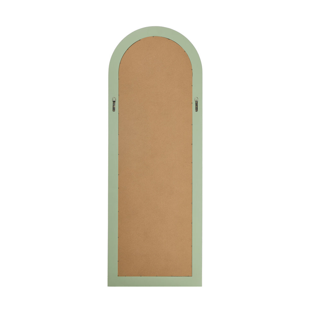 Oikiture Full Length Mirror Elegance Arch 165x60cm Green Wood-Full Length Mirror-PEROZ Accessories