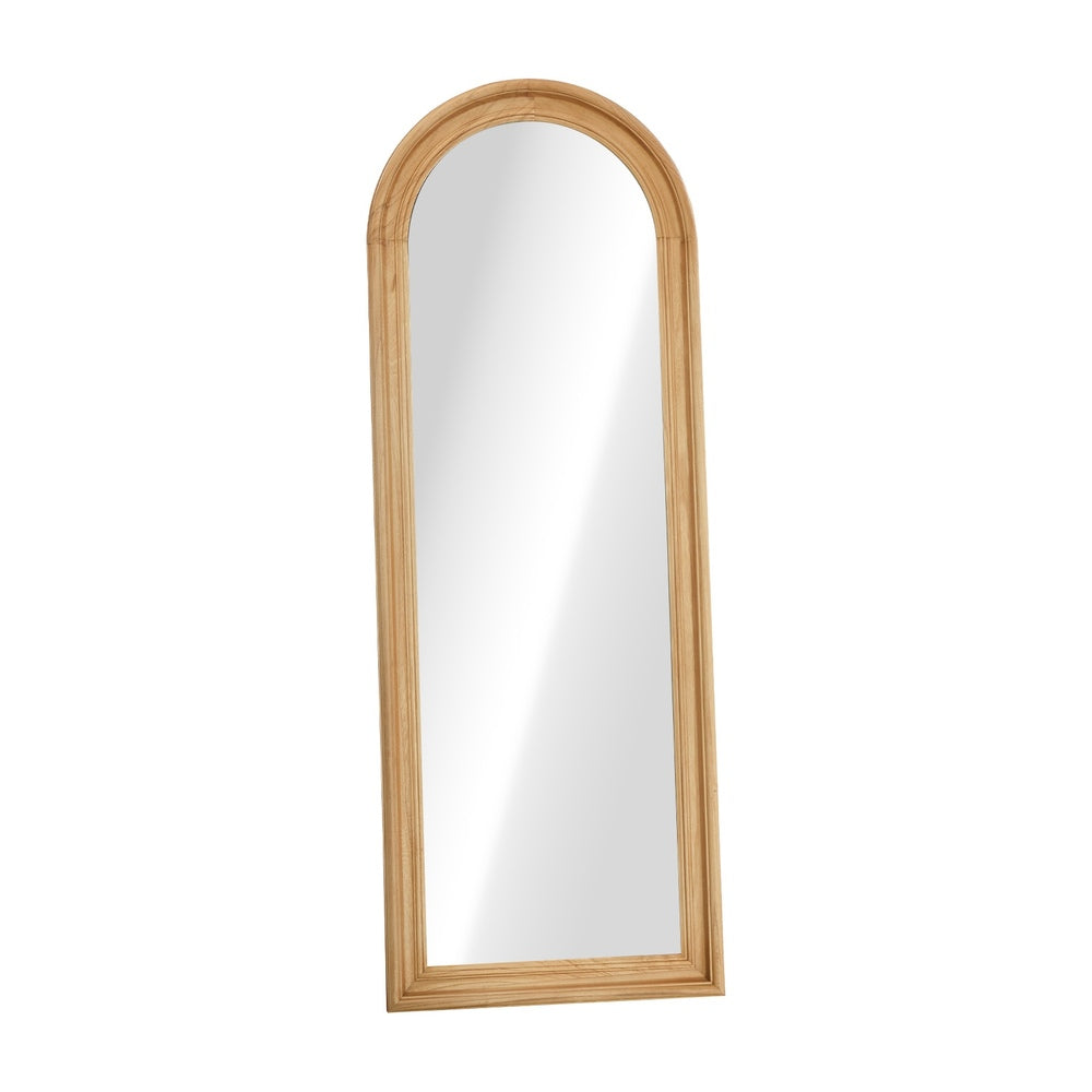 Oikiture Full Length Mirror Elegance Arch 165x60cm Natural Wood-Full Length Mirror-PEROZ Accessories