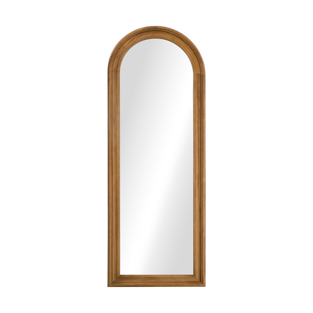 Oikiture Full Length Mirror Elegance Arch 165x60cm Brown Wood-Full Length Mirror-PEROZ Accessories