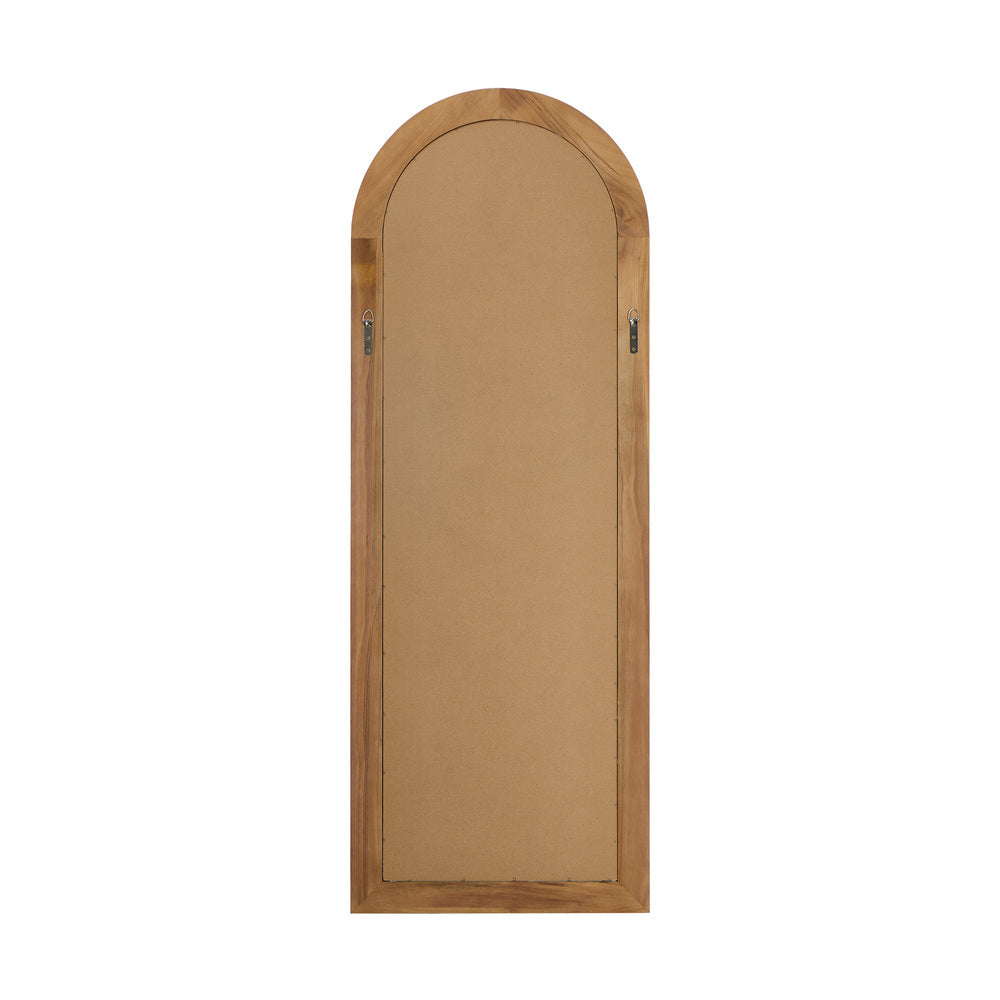 Oikiture Full Length Mirror Elegance Arch 165x60cm Brown Wood-Full Length Mirror-PEROZ Accessories