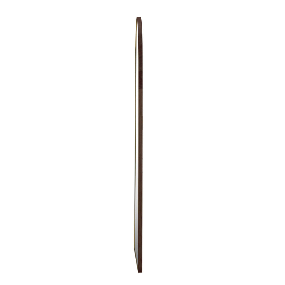 Oikiture Wooden Full Length Mirror 180x70cm Arched Floor Mirrors Brown-Full Length Mirror-PEROZ Accessories