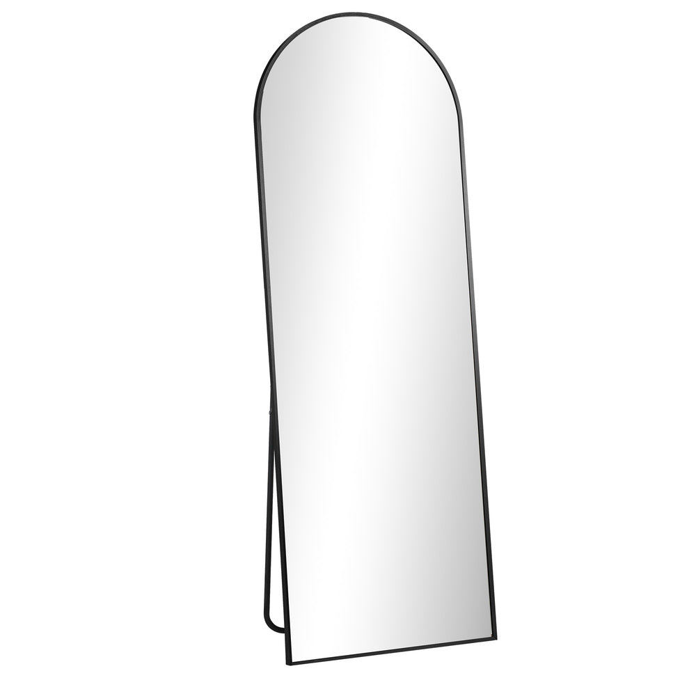 Oikiture 180x70cm Full Length Mirror Arched Floor Mirrors Black-Full Length Mirror-PEROZ Accessories