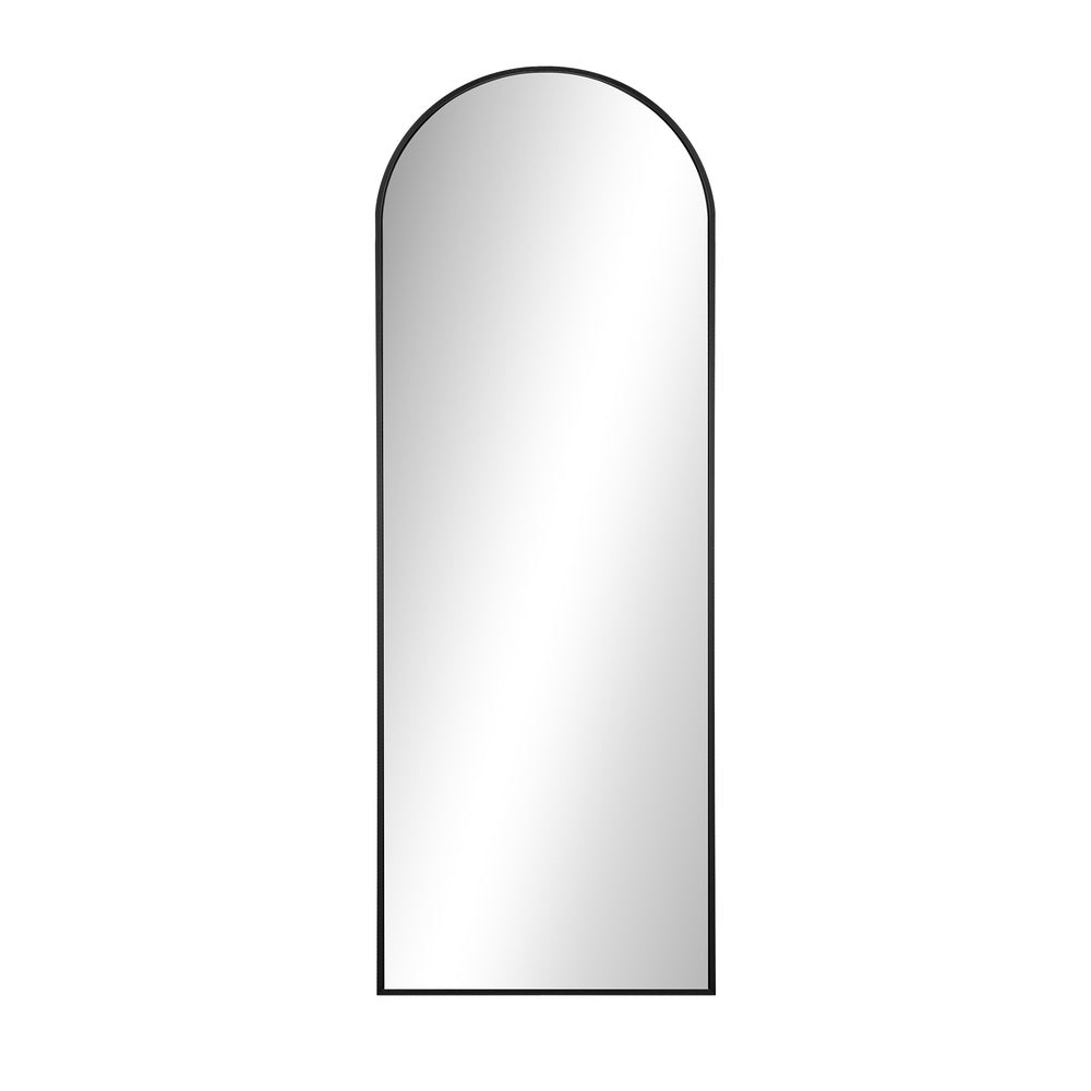 Oikiture 180x70cm Full Length Mirror Arched Floor Mirrors Black-Full Length Mirror-PEROZ Accessories