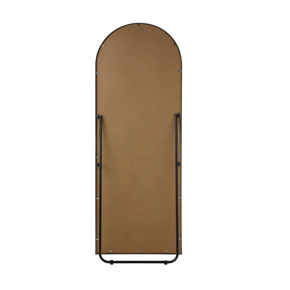 Oikiture 180x70cm Full Length Mirror Arched Floor Mirrors Black-Full Length Mirror-PEROZ Accessories