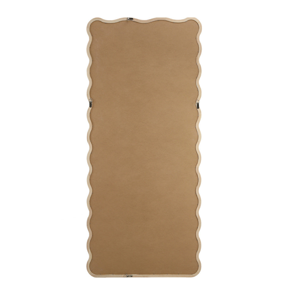 Oikiture Wooden Full Length Mirror 165x60cm Wavy Floor Mirrors-Full Length Mirror-PEROZ Accessories