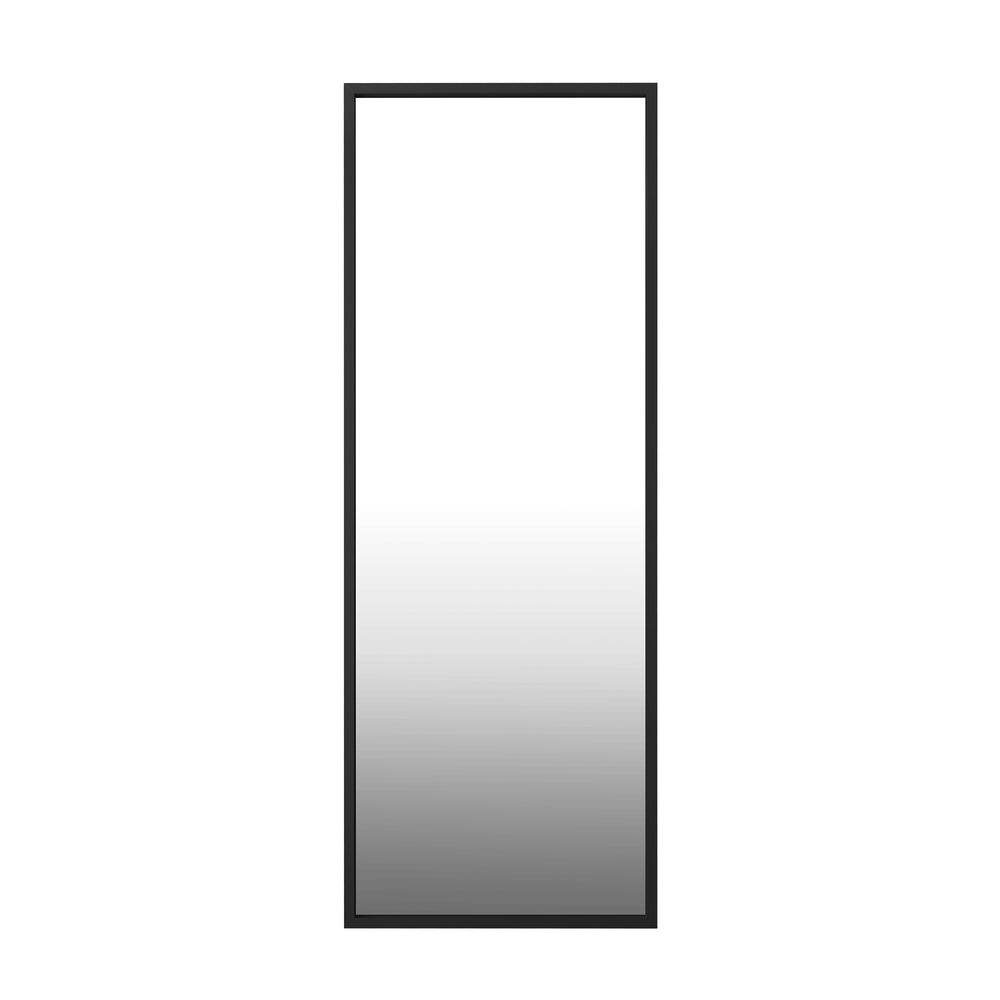 Oikiture Wooden Full Length Mirror Rectangle Free Standing Black-Full Length Mirrors-PEROZ Accessories
