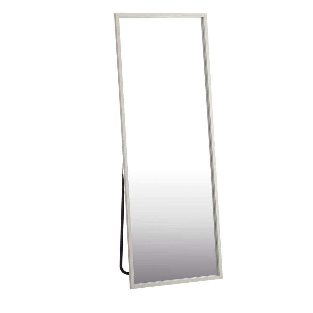 Oikiture Wooden Full Length Mirror Rectangle Free Standing White-Full Length Mirrors-PEROZ Accessories