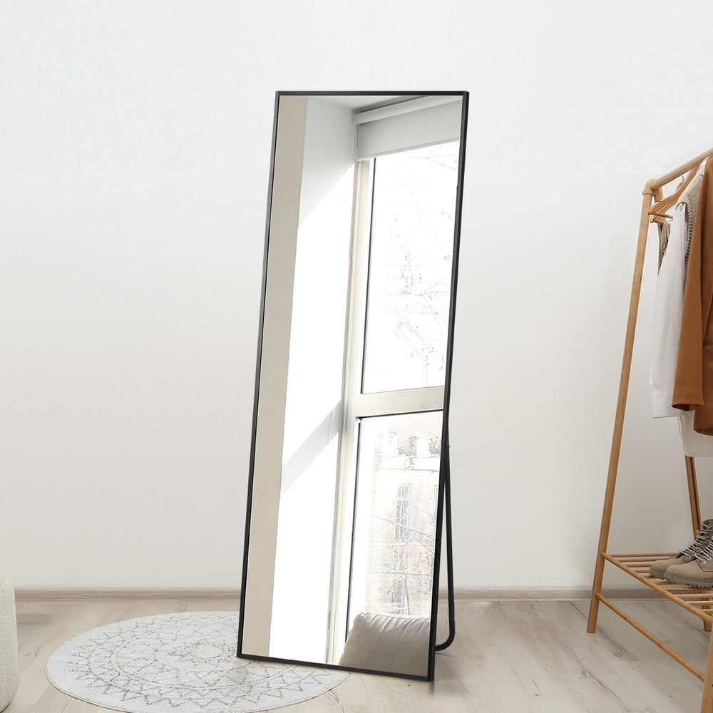 Oikiture 166x60cm Full Length Mirror Dressing Floor Mirrors Black-Full Length Mirror-PEROZ Accessories