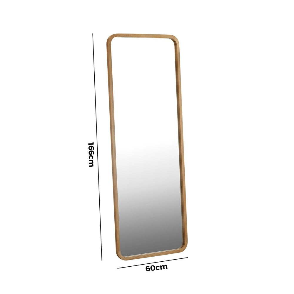 Oikiture Full Length Mirror Rectangle Wooden 166cm x 60cm-Full Length Mirror-PEROZ Accessories