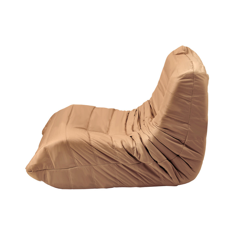 Oikiture Floor Sofa Lazy Couch Brown Polyester-Floor Lounge-PEROZ Accessories
