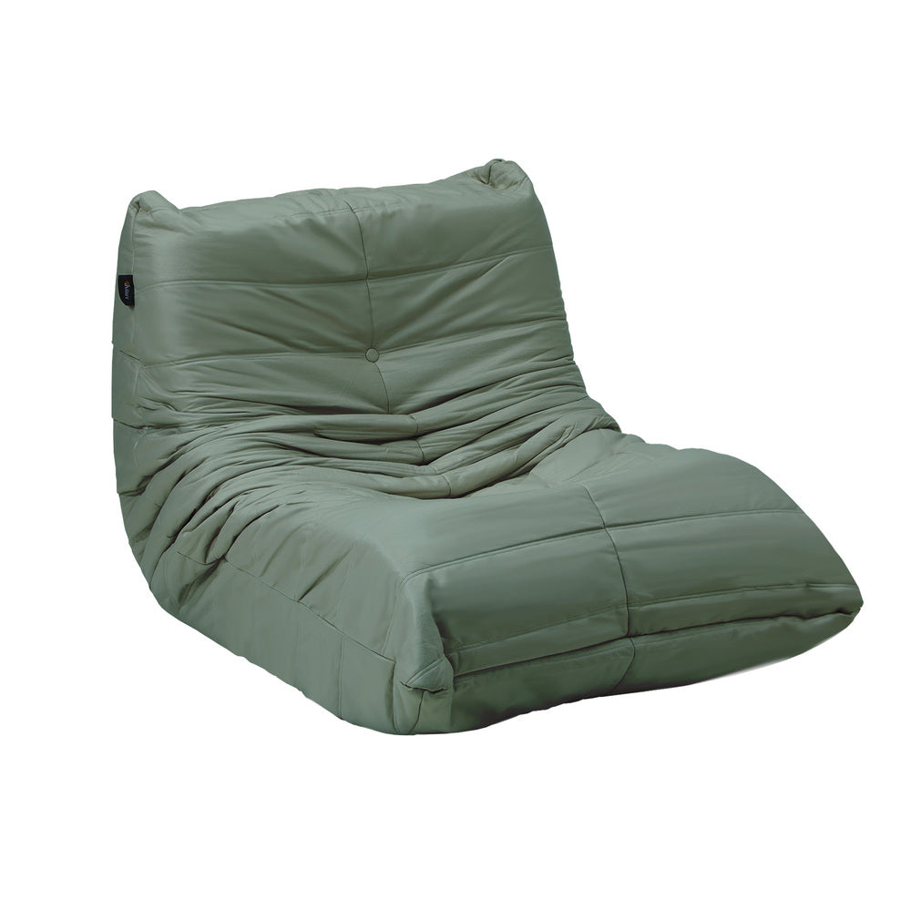 Oikiture Floor Sofa Lazy Couch Green Polyester-Floor Lounge-PEROZ Accessories
