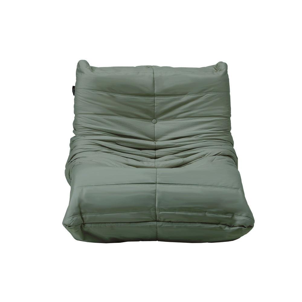 Oikiture Floor Sofa Lazy Couch Green Polyester-Floor Lounge-PEROZ Accessories
