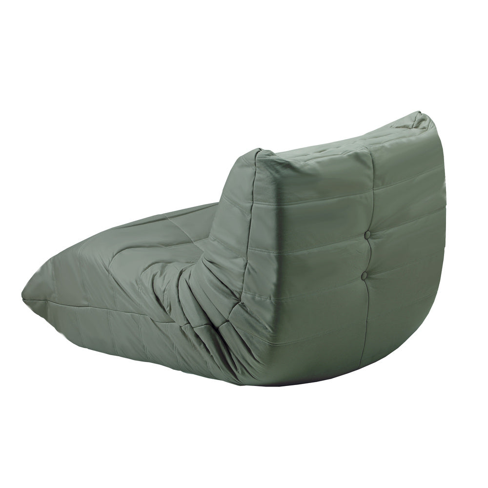 Oikiture Floor Sofa Lazy Couch Green Polyester-Floor Lounge-PEROZ Accessories