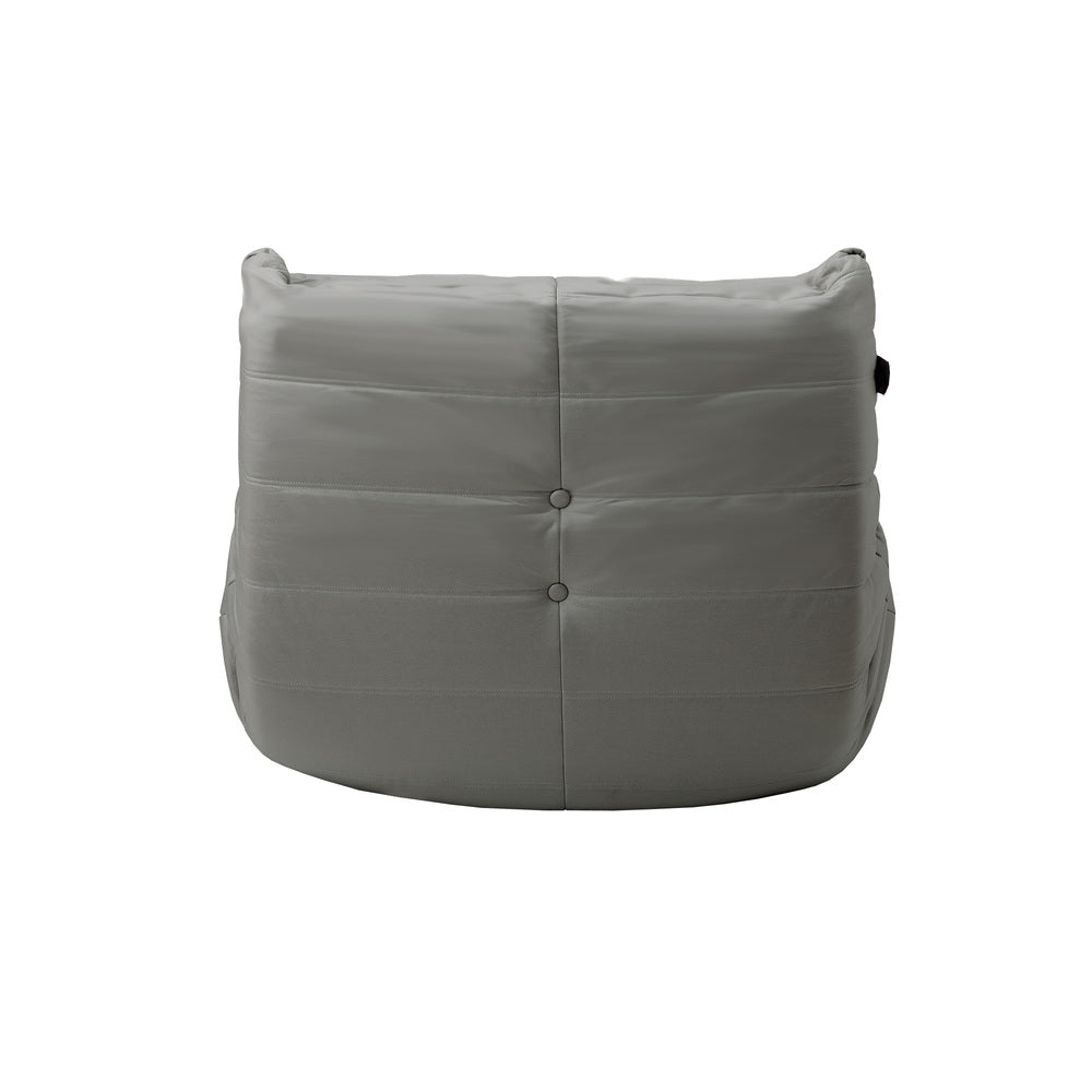 Oikiture 2X Floor Sofa Lounge Caterpillar Couch Single Pouffe Grey-Floor Lounge-PEROZ Accessories