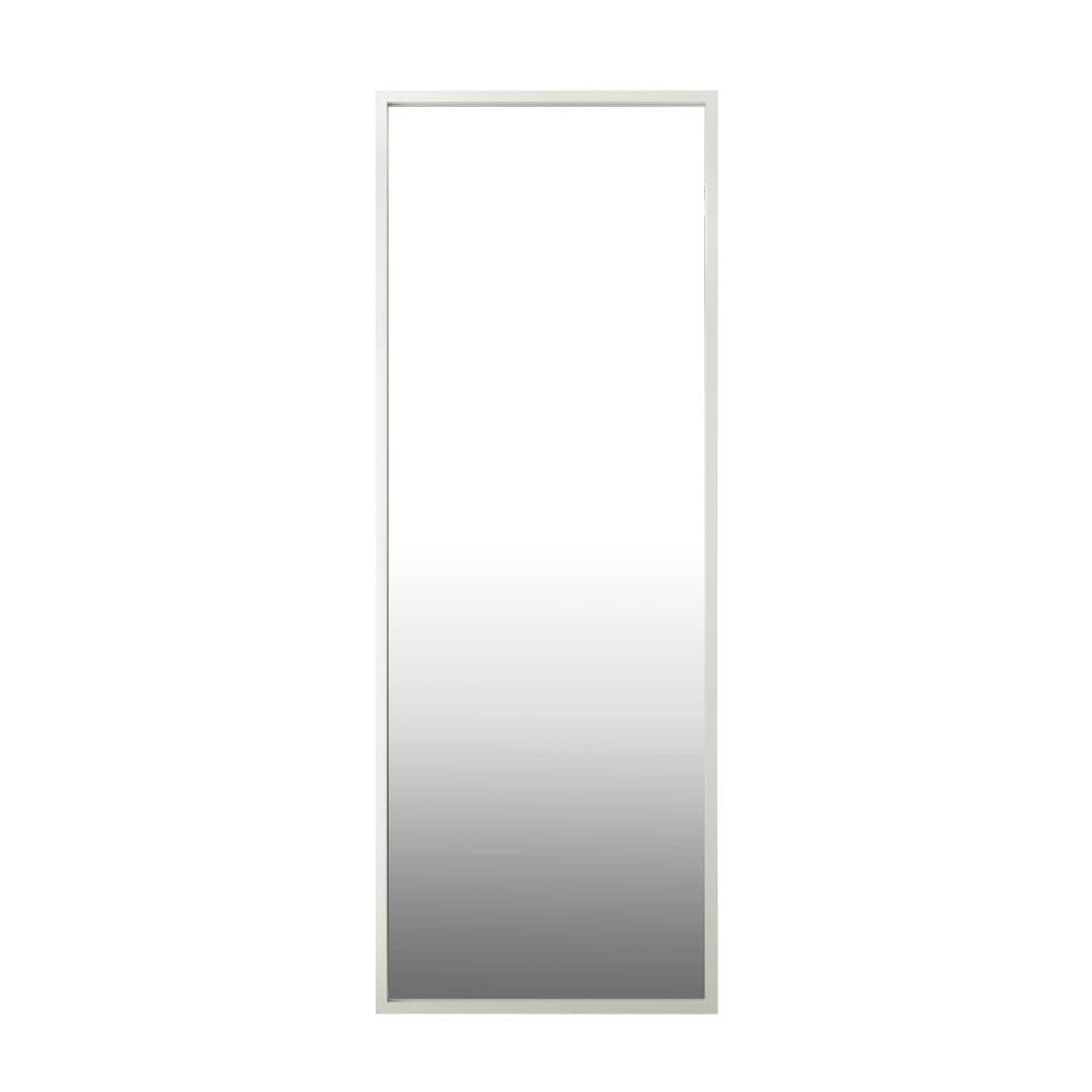 Oikiture Wooden Full Length Mirror Rectangle Free Standing White-Full Length Mirrors-PEROZ Accessories