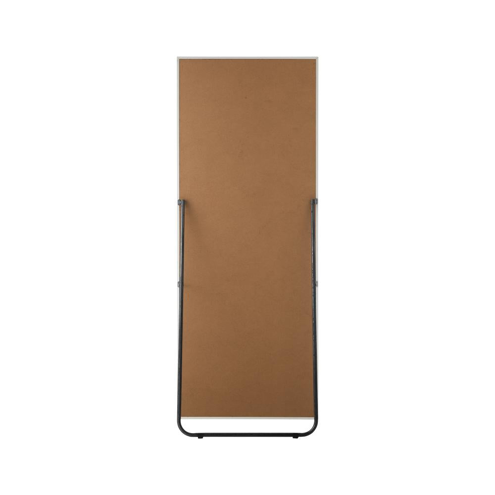 Oikiture Wooden Full Length Mirror Rectangle Free Standing White-Full Length Mirrors-PEROZ Accessories