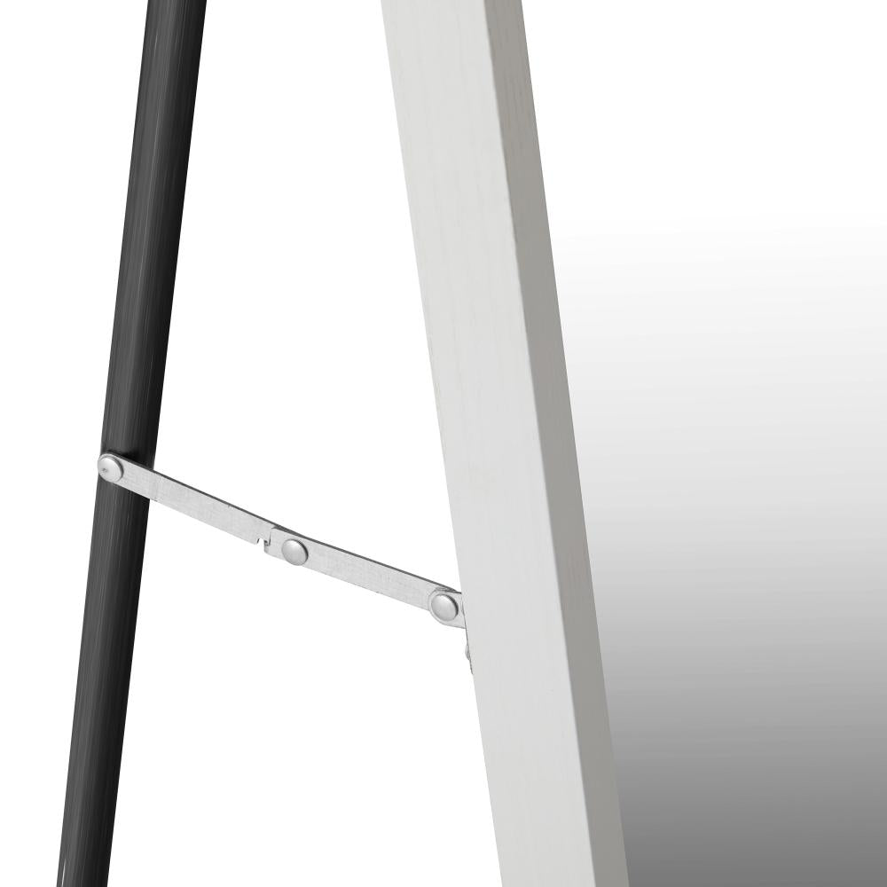 Oikiture Wooden Full Length Mirror Rectangle Free Standing White-Full Length Mirrors-PEROZ Accessories