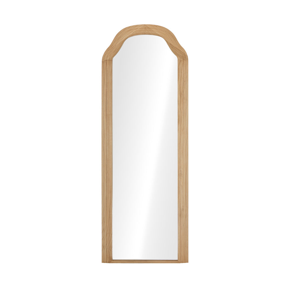 Oikiture Full Length Floor Makeup Mirror 165x60cm Natural Wood Bedroom-Full Length Mirror-PEROZ Accessories