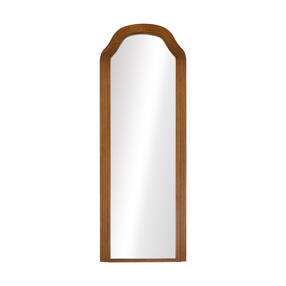 Oikiture Full Length Floor Makeup Mirrors 165x60cm Brown Wood Bedroom-Full Length Mirror-PEROZ Accessories
