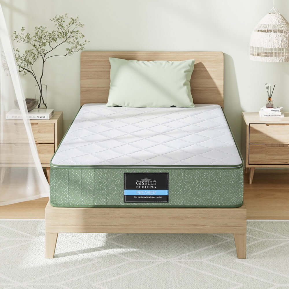Giselle 25cm Memory Foam Mattress Dual Layer Zipper Cover Cool Charcoal Foam Mattresses King Single-Furniture > Mattresses > King Single Mattress-PEROZ Accessories