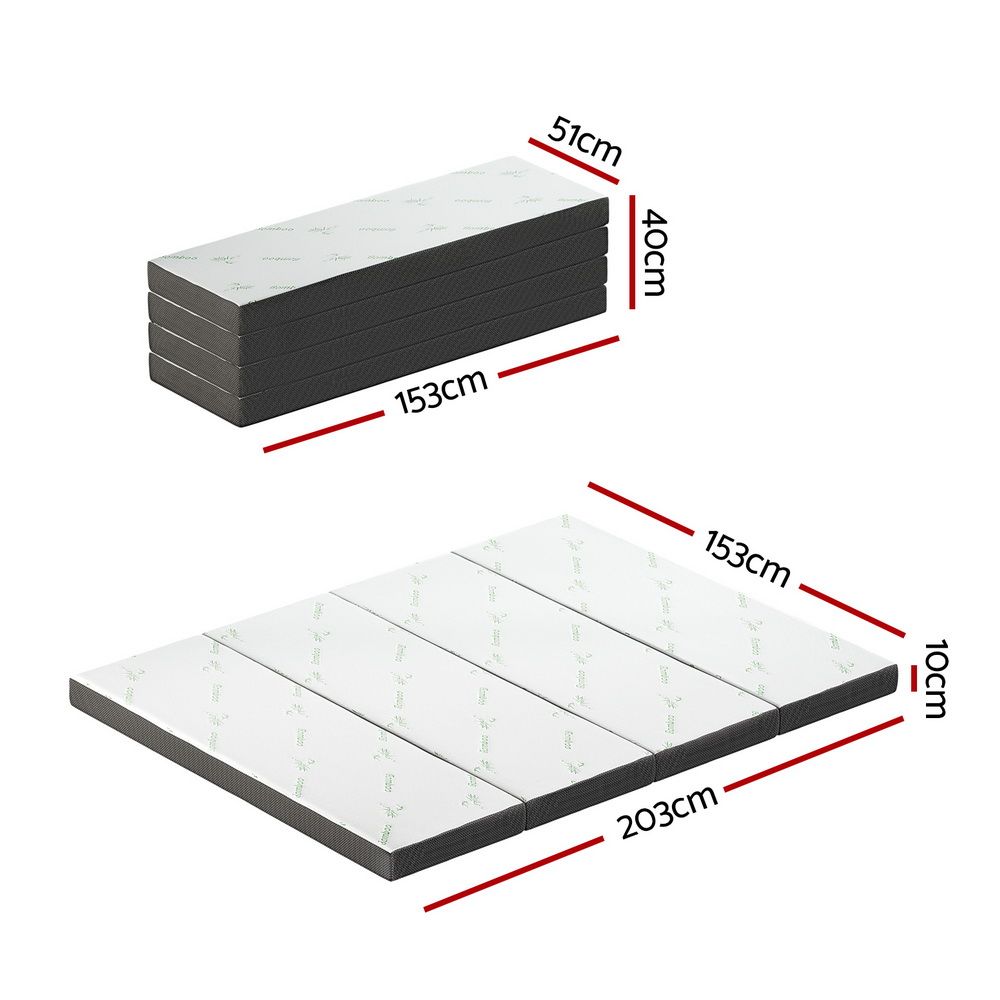 Giselle Bedding Foldable Mattress Folding Foam Queen Bamboo-Home & Garden > Bedding > Pillows-PEROZ Accessories