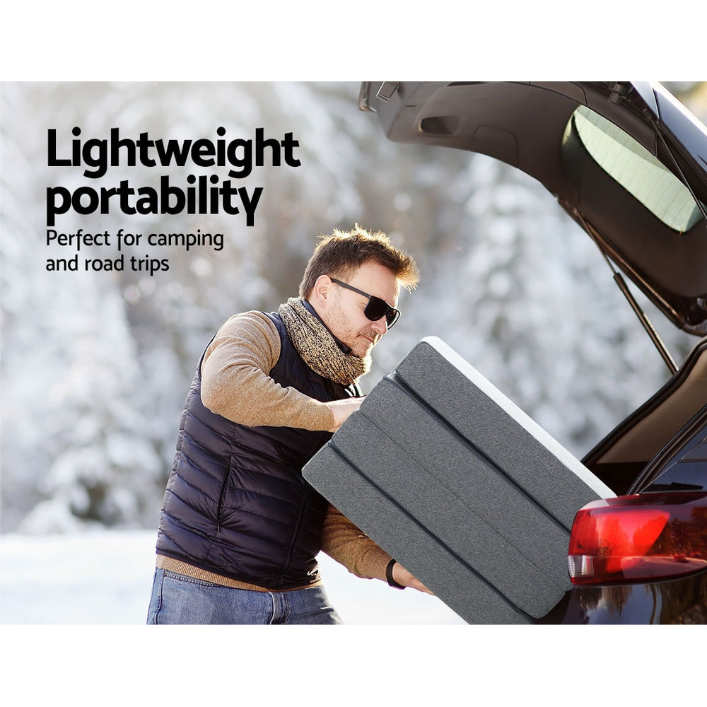 Giselle Bedding Foldable Mattress Folding Foam Single Grey-Mattress-PEROZ Accessories