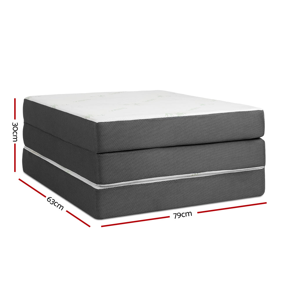 Giselle Bedding Foldable Mattress Folding Foam Single Bamboo-Mattress-PEROZ Accessories