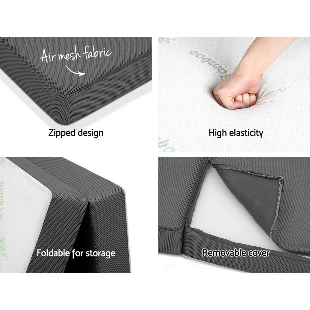 Giselle Bedding Foldable Mattress Folding Foam Single Bamboo-Mattress-PEROZ Accessories