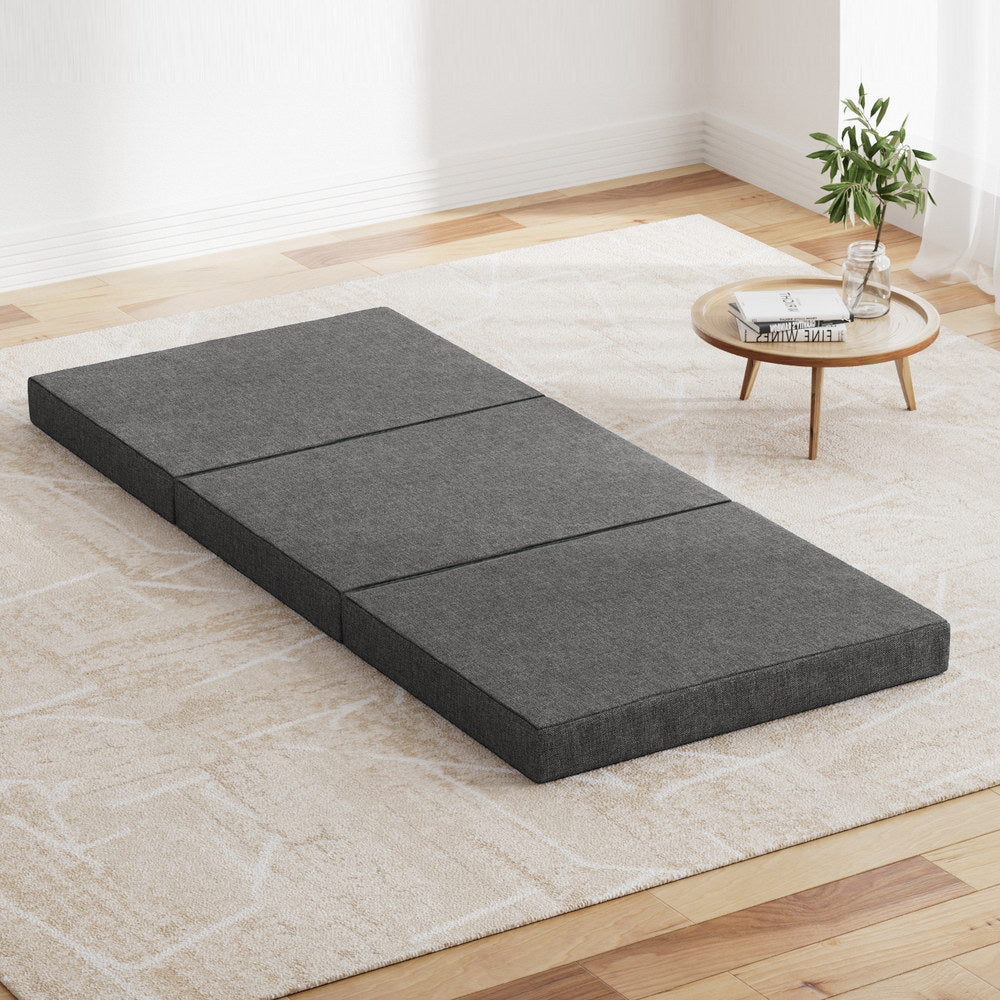 Giselle Bedding Foldable Mattress Folding Foam Bed Single Grey-Mattress-PEROZ Accessories