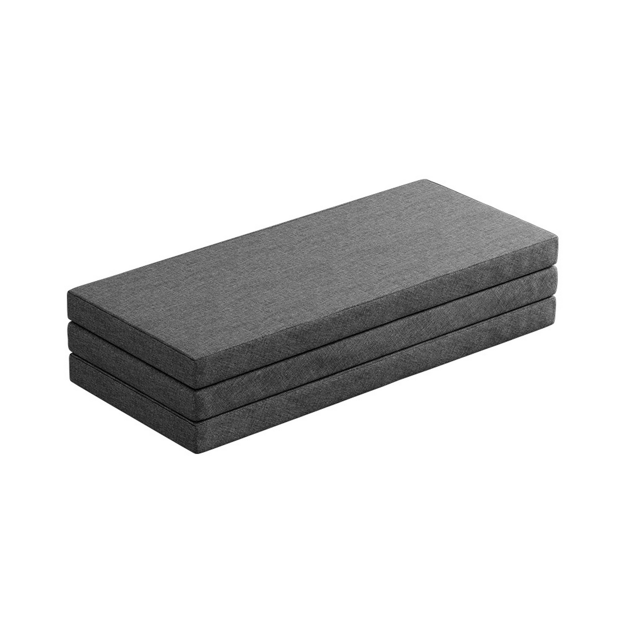 Giselle Bedding Foldable Mattress Folding Foam Queen Grey-Mattress-PEROZ Accessories