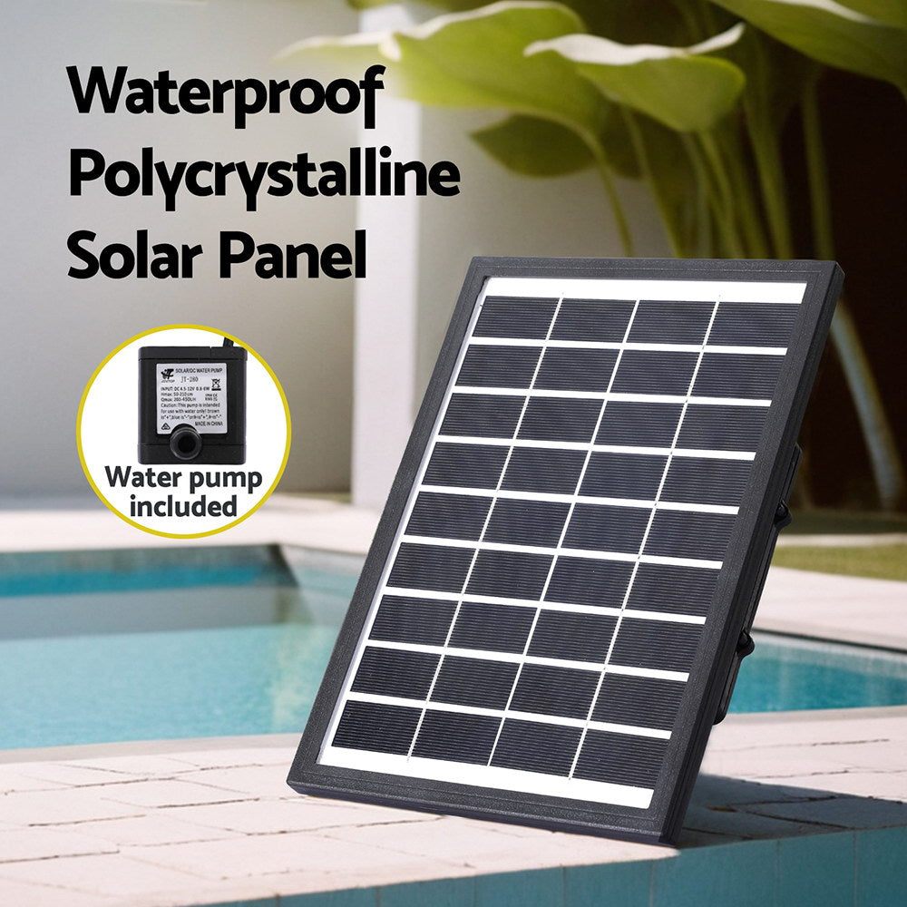Gardeon Solar Fountain Water Feature Outdoor Indoor 4-Tier Brown-Home & Garden > Fountains > Fountains & Ponds-PEROZ Accessories