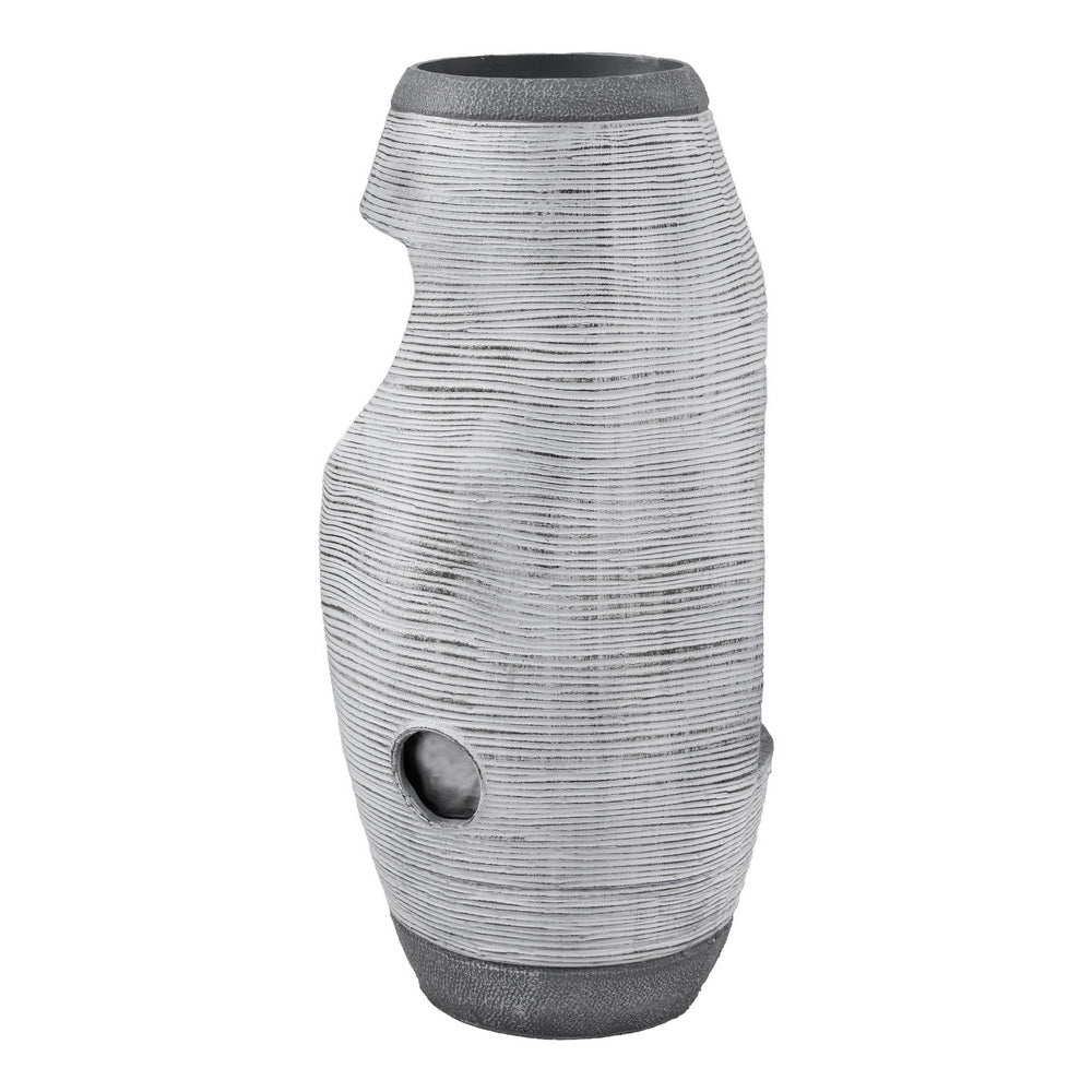 Gardeon Solar Fountain Water Feature Bird Bath Outdoor Garden Cascade 48CM Grey-Home & Garden > Fountains > Fountains & Ponds-PEROZ Accessories