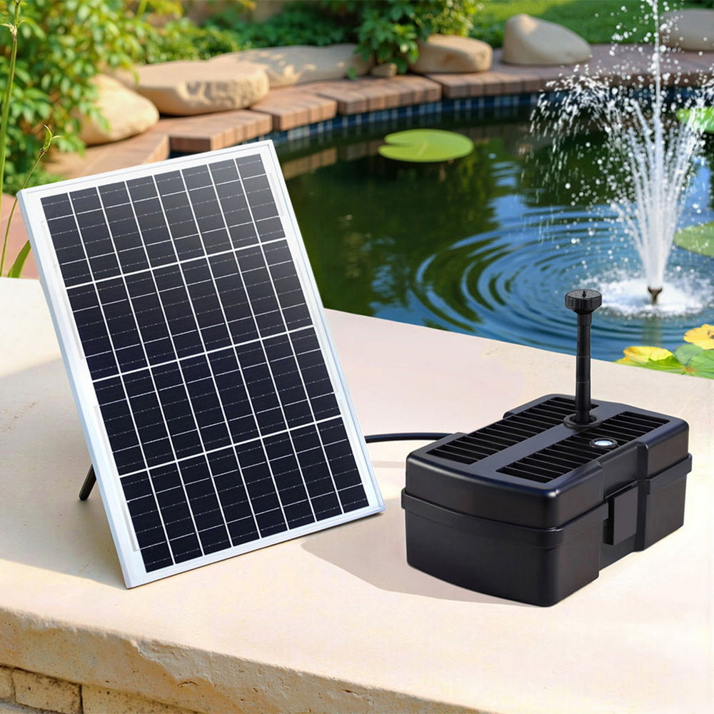Gardeon Solar Submersible Water Pond Fountain Pump with Filter Box 6FT 1190L/H-Home & Garden > Fountains > Fountain & Ponds Accessories-PEROZ Accessories