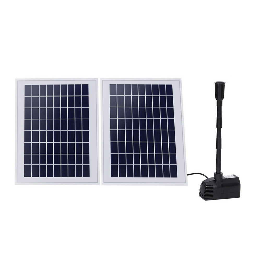 Gardeon Solar Pond Pump Submersible Water Fountain Kit with 2 Panels 1600L/H-Tools > Pumps > Pool Pumps-PEROZ Accessories