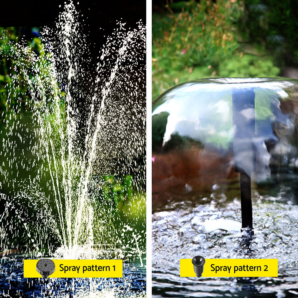 Gardeon Solar Submersible Water Pond Fountain Pump with Filter Box 4.6FT 470L/H-Home & Garden > Fountains > Fountains & Ponds-PEROZ Accessories