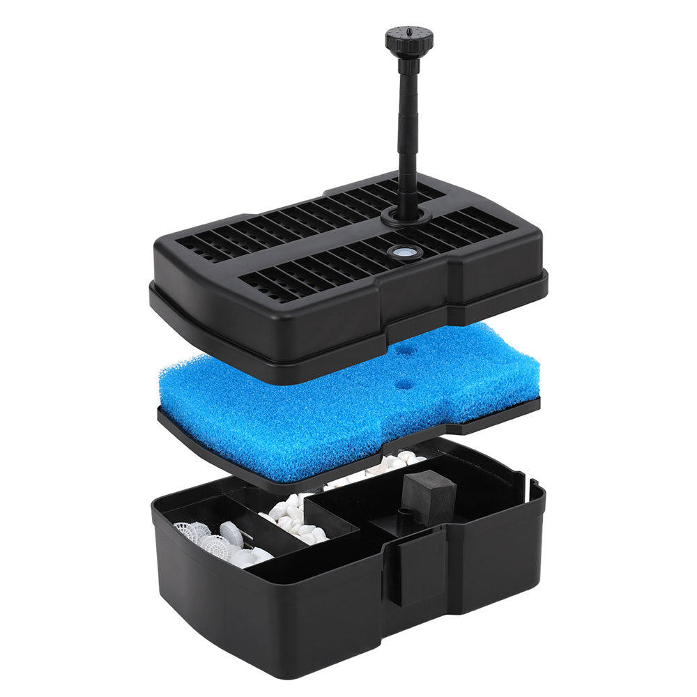 Gardeon Solar Submersible Water Pond Fountain Pump with Filter Box 4.6FT 470L/H-Home & Garden > Fountains > Fountains & Ponds-PEROZ Accessories