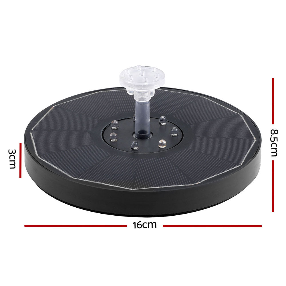 Gardeon Floating Solar Pond Water Fountain Pump Outdoor Fountains LED Light-Home & Garden > Fountains > Fountains & Ponds-PEROZ Accessories