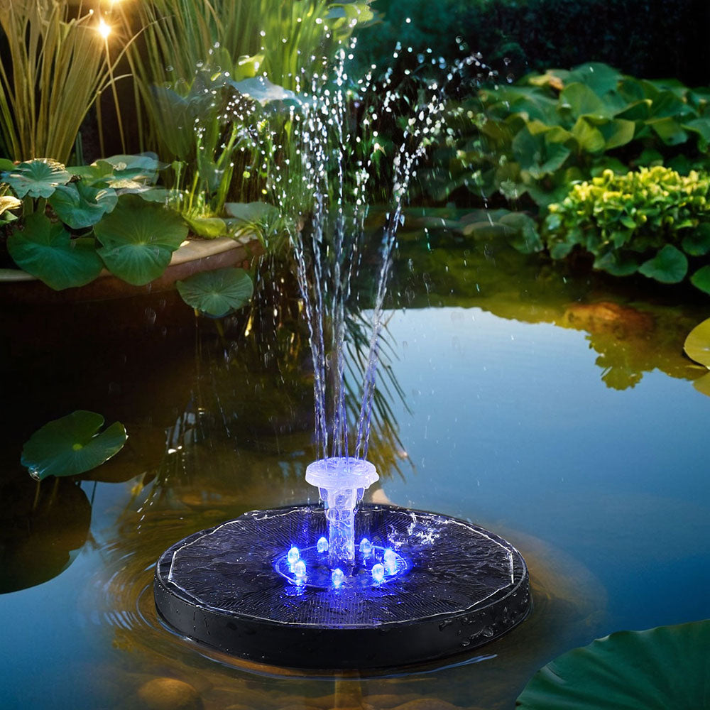 Gardeon Floating Solar Pond Water Fountain Pump Outdoor Fountains LED Light-Home & Garden > Fountains > Fountains & Ponds-PEROZ Accessories