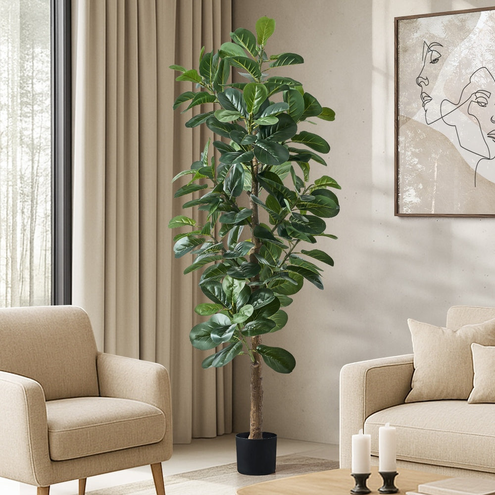 Livsip 180cm Artificial Fiddle Leaf Fig Tree Lifelike Faux Plants-Faux Plant-PEROZ Accessories