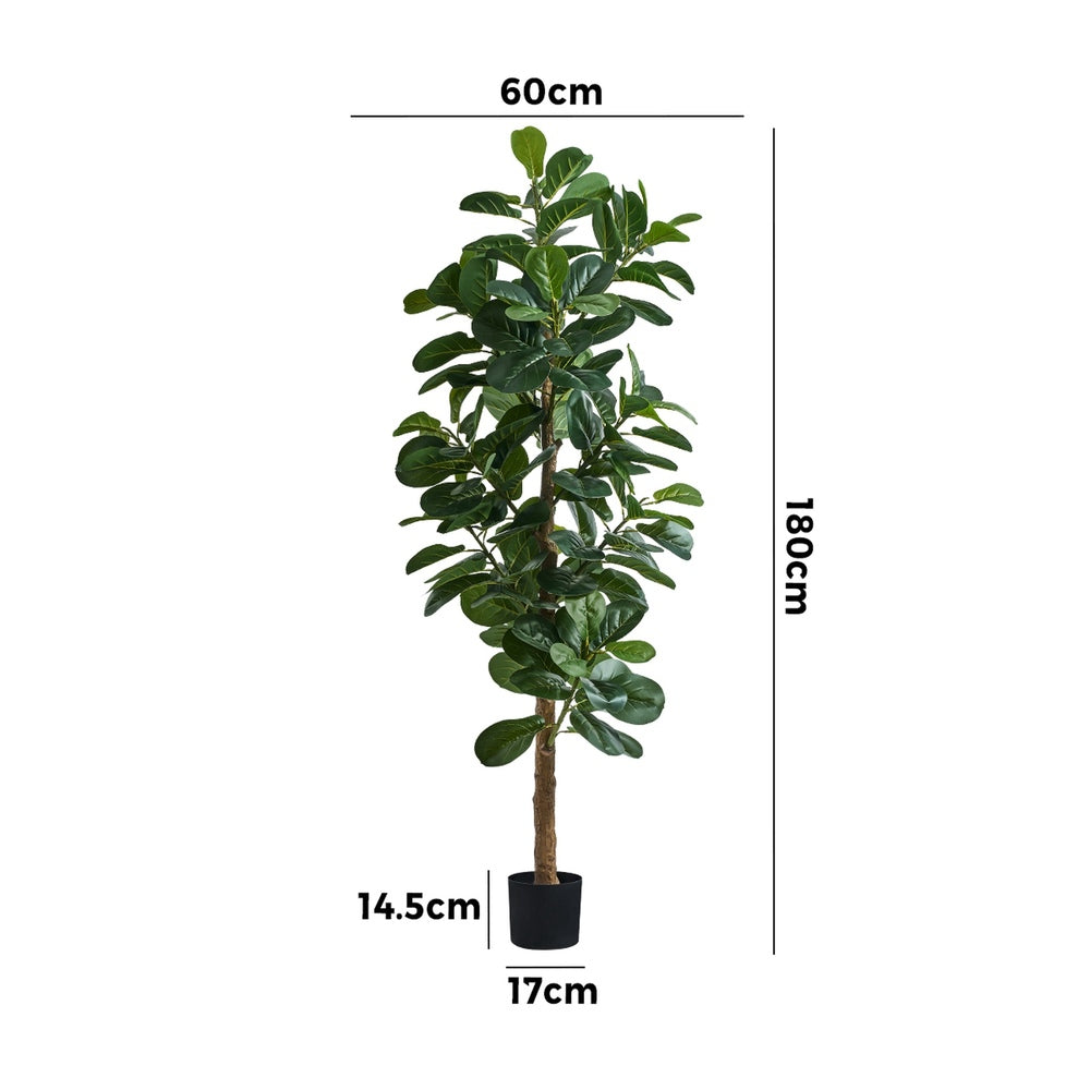 Livsip 180cm Artificial Fiddle Leaf Fig Tree Lifelike Faux Plants-Faux Plant-PEROZ Accessories