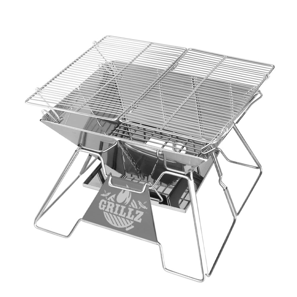 Grillz Fire Pit BBQ Grill with Carry Bag Portable-Home & Garden > Firepits-PEROZ Accessories