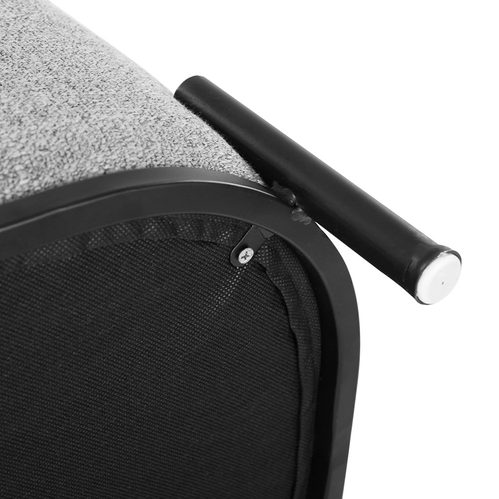 Artiss Ottoman Foot Stool Square Linen Grey-Furniture > Living Room-PEROZ Accessories