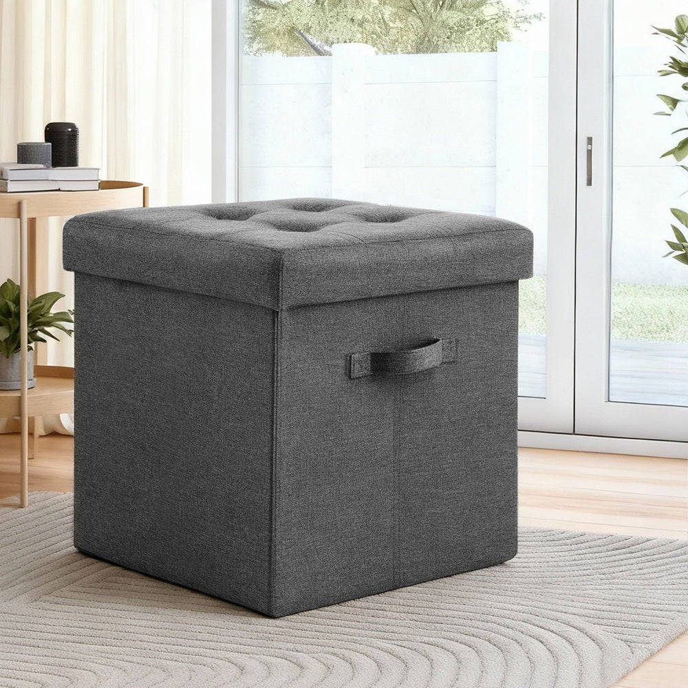 Artiss Storage Ottoman Rest Foot Stool Foldable-Furniture > Living Room > Ottomans & Footstools-PEROZ Accessories