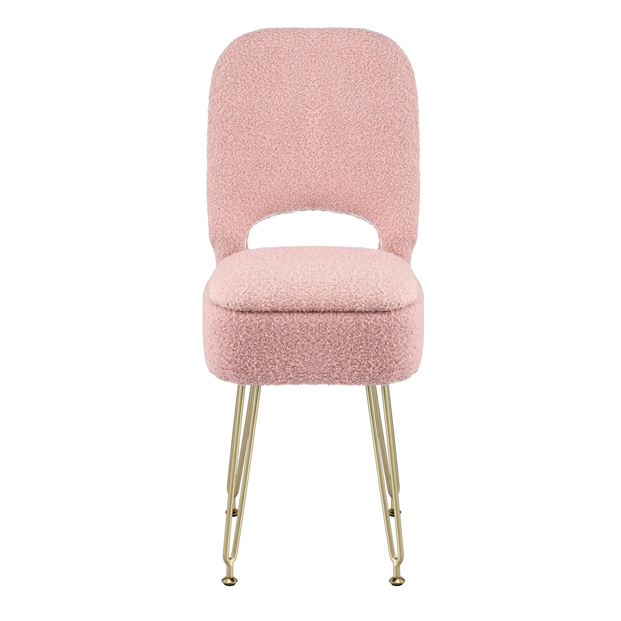 Artiss Storage Ottoman Vanity Stool Foot Stool Folding Back Pink-Furniture > Living Room > Ottomans & Footstools-PEROZ Accessories