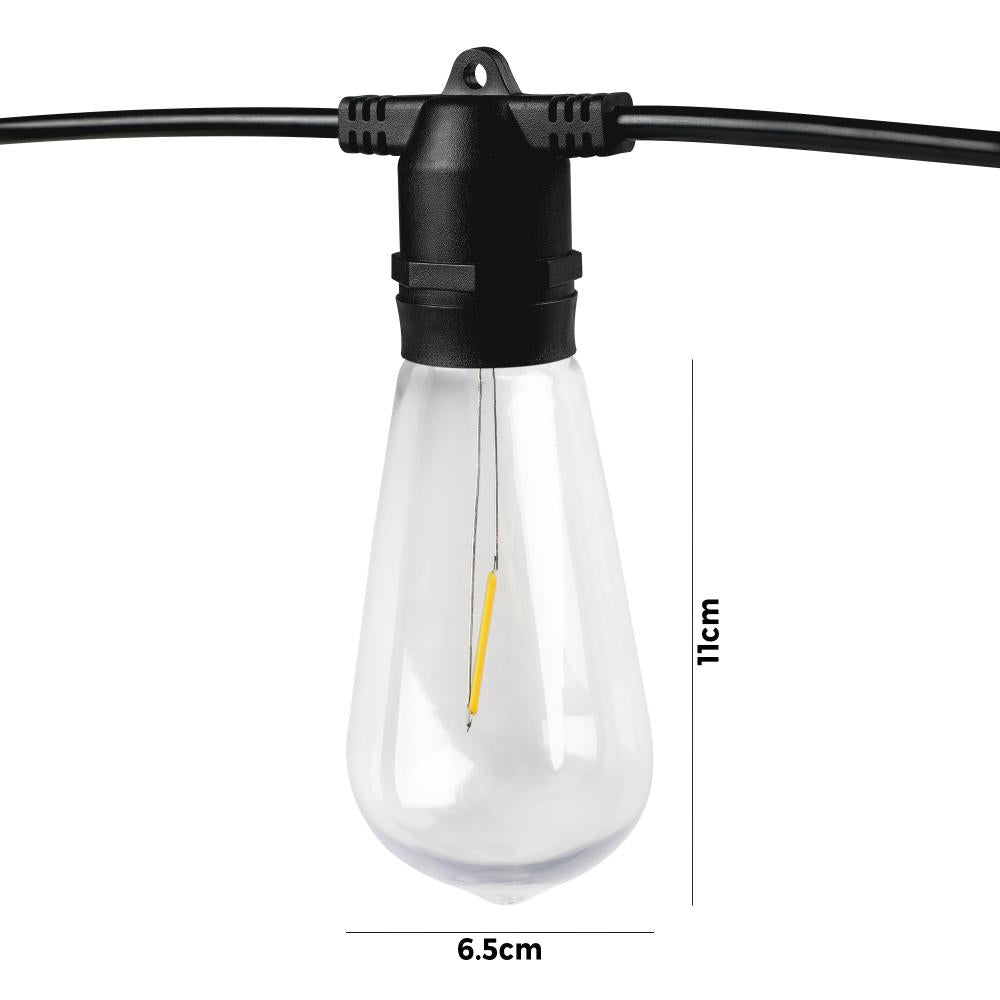 Mazam 14M Festoon String Lights LED Christmas Waterproof Wedding Party Garden-Outdoor Lights-PEROZ Accessories