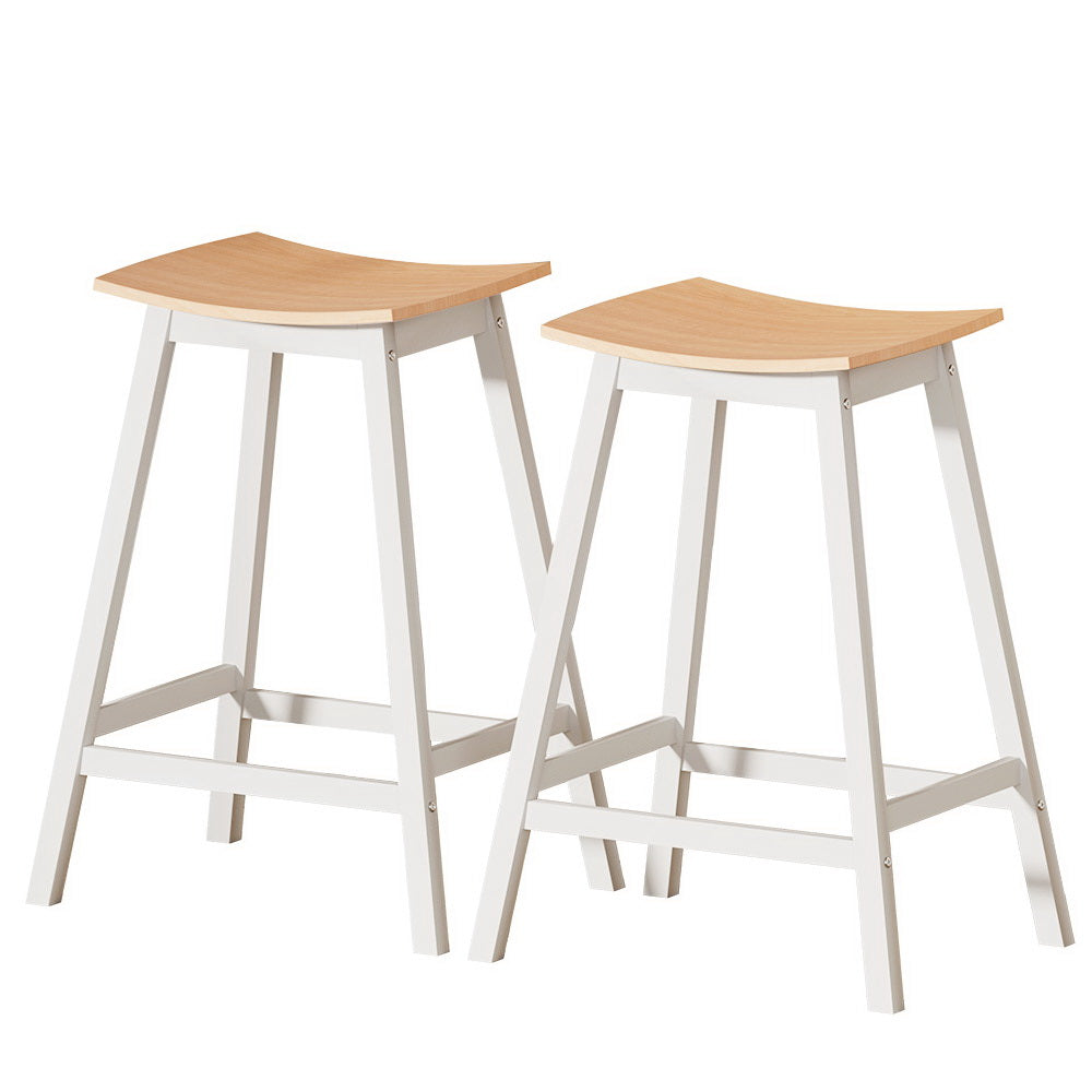 Artiss 2x Bar Stools Wooden Chairs Oak-Bar Stools-PEROZ Accessories