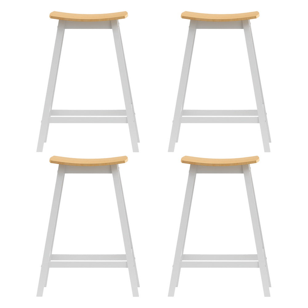 Artiss 4x Bar Stools Wooden Chairs Oak-Furniture > Bar Stools & Chairs > Massage Chairs-PEROZ Accessories
