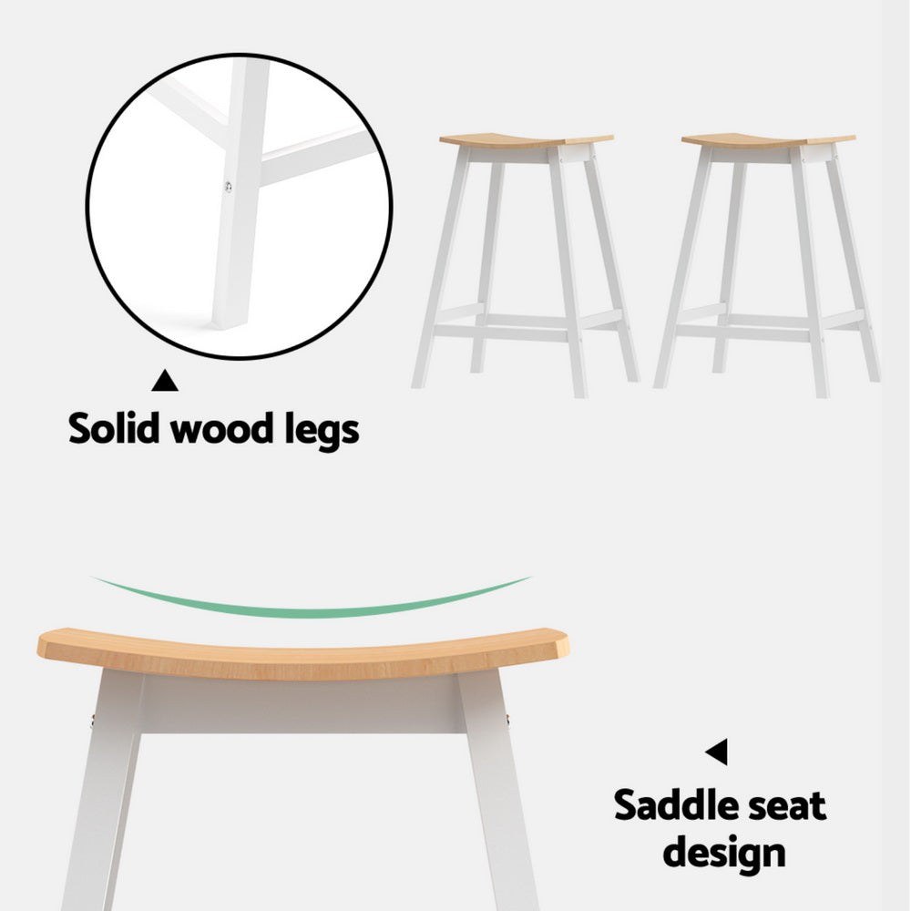 Artiss 4x Bar Stools Wooden Chairs Oak-Furniture > Bar Stools & Chairs > Massage Chairs-PEROZ Accessories